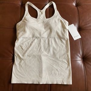 Lululemon ebb to street tank white opal size 12